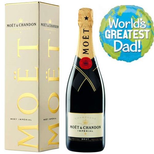 Moet & Chandon Brut Champagne and Fathers day Balloon